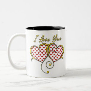 Ich liebe You Design Zweifarbige Tasse