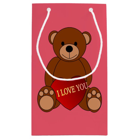 Ich Liebe You Teddy Kleine Geschenktüte (Rückseite)