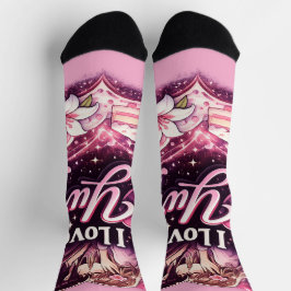 Ich liebe Yuri | Kawaii Girls’ Love Anime Ästhetik Socken
