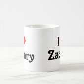 Ich liebe Zachary Kaffeetasse (Mittel)