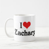 Ich liebe Zachary Kaffeetasse (Links)