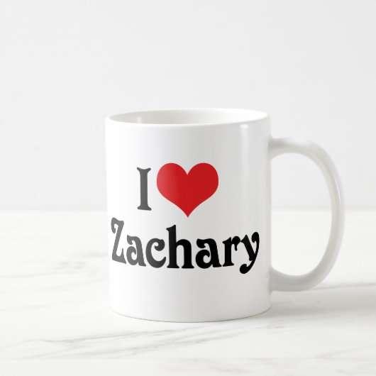 Ich liebe Zachary Kaffeetasse (Rechts)