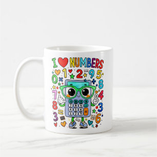 Ich liebe Zahlen Süße Mathe-Rechner-Tasse Kaffeetasse
