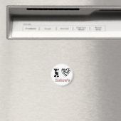 Ich Liebe Zebras Magnet (In Situ (Geschirrspüler))