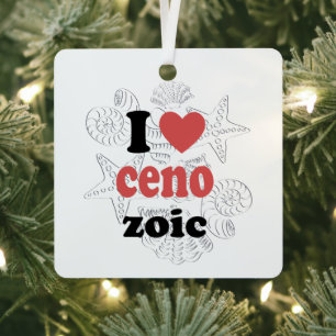 Ich liebe zenozoische lustige Zitate für Wissensch Ornament Aus Metall