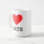 Ich liebe Ziegen Kaffeetasse (Vorderseite Links)