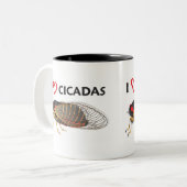"Ich Liebe-Zikaden-" Tasse (Vorderseite Links)