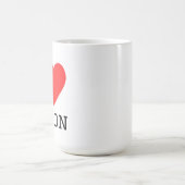 Ich liebe Zitrone Kaffeetasse (Mittel)