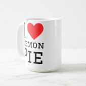 Ich liebe Zitronenkuchen Kaffeetasse (Vorderseite Links)