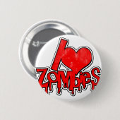 Ich liebe Zombies Button (Vorne & Hinten)