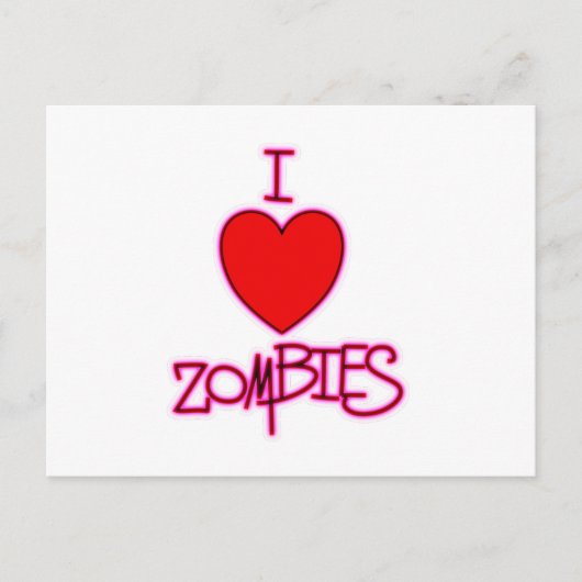 Ich Liebe Zombies! Postkarte (Vorderseite)