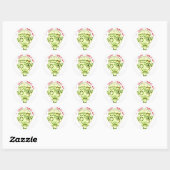 Ich Liebe Zombies Runder Aufkleber (Blatt)