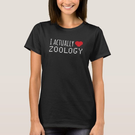 Ich Liebe Zoology Funny School T-Shirt (Vorderseite)