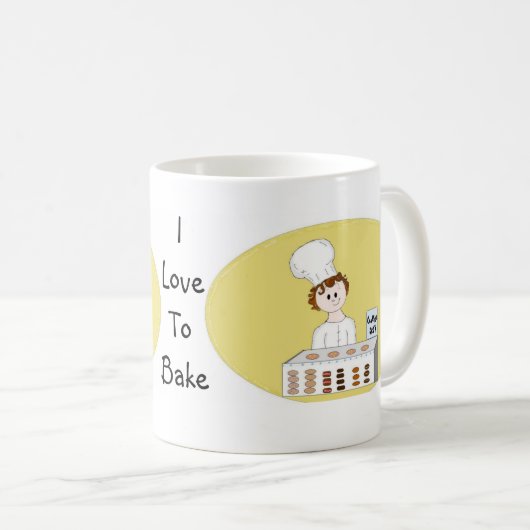 Ich Liebe zu backen Kaffeetasse (VorderseiteRechts)