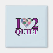 Ich Liebe zu Quilt - Magnet (Vorne)