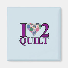 Ich Liebe zu Quilt - Magnet