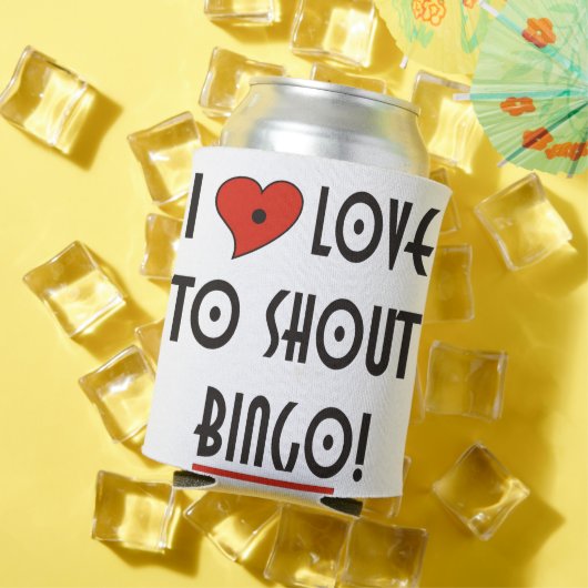 Ich Liebe zu Shout Bingo Dosenkühler (In Situ Sommer)