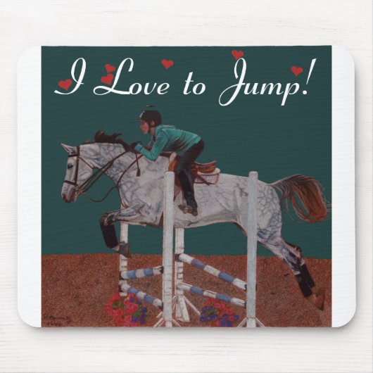 Ich Liebe zu springen! Pferd Mousepad (Vorne)