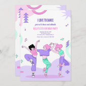 Ich Liebe zu tanzen Einladung (Vorne/Hinten)