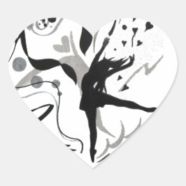 Ich Liebe zu tanzen! Herz-Aufkleber