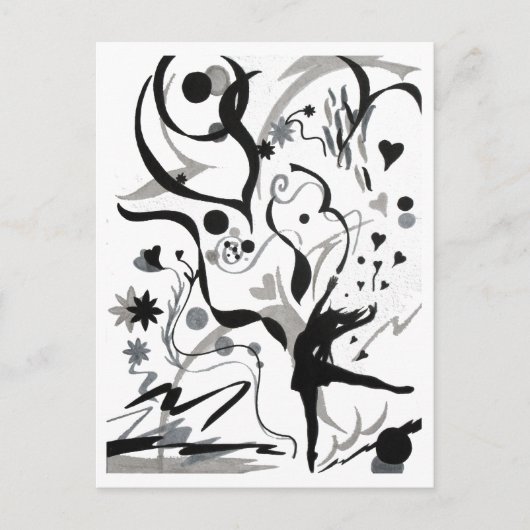 Ich Liebe zu tanzen! Postkarte (Vorderseite)