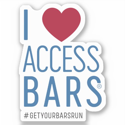 Ich Liebe Zugang Bars! Vinyl Sticker (Vorderseite)