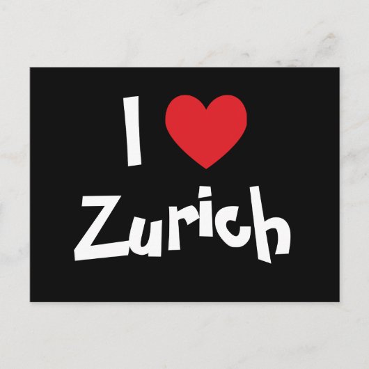 Ich liebe Zürich Postkarte (Vorderseite)