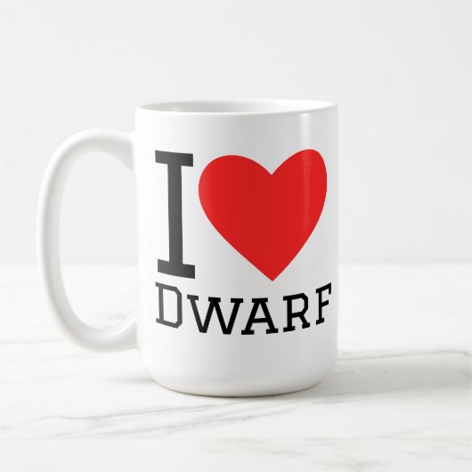 Ich liebe Zwerg Kaffeetasse (Links)