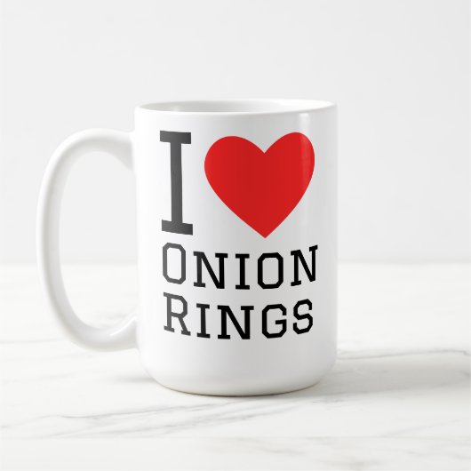 Ich liebe Zwiebelringe Kaffeetasse (Links)