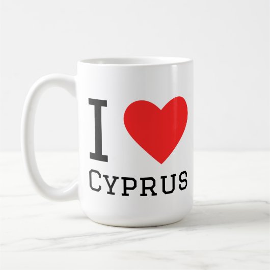 Ich liebe Zypern Kaffeetasse (Links)