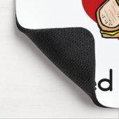 Ich Liebehaß gegrillter Käse Mousepad (Ecke)