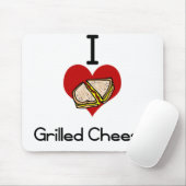 Ich Liebehaß gegrillter Käse Mousepad (Mit Mouse)