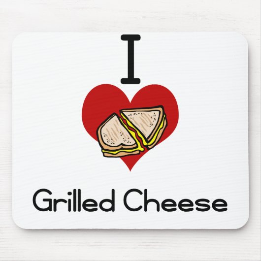 Ich Liebehaß gegrillter Käse Mousepad (Vorne)