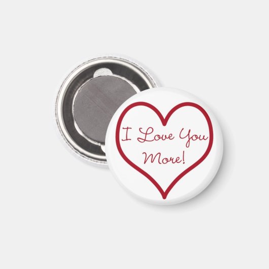 Ich Lieben dir mehr Rundmagazin Magnet (Vorderseite/Rückseite)