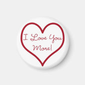 Ich Lieben dir mehr Rundmagazin Magnet (Vorne)