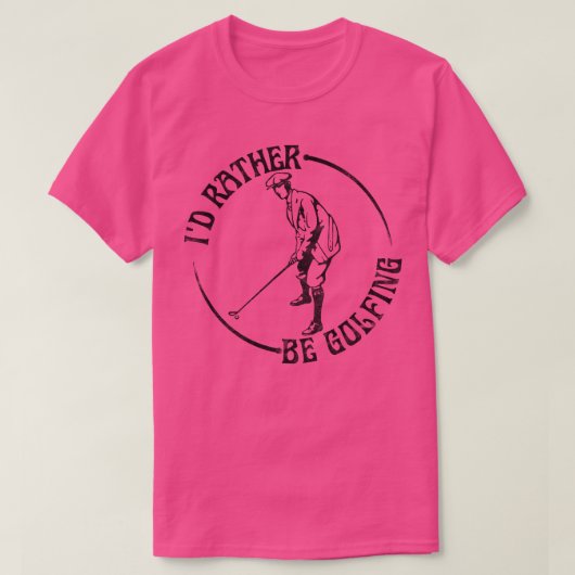 Ich lieber Golfspielen T-Shirt (Design vorne)
