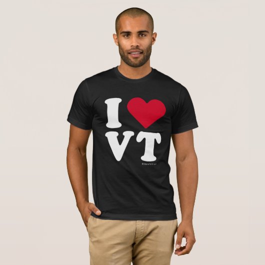 "ICH LIEBEVT" "ICH LIEBE VERMONT " T-Shirt (Vorne ganz)