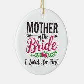 Ich liebte ihre erste Mutter der Blume des Brautga Keramik Ornament (Rechts)