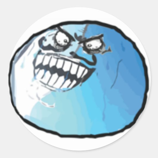 Ich Lied Comic Meme Runder Aufkleber (Vorderseite)