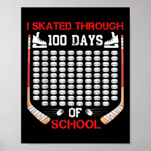 Ich lief 100 Tage lang durch den Eishockeyschläger Poster