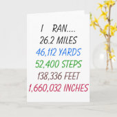 Ich lief 26,2 Meilen Karte (Gelbe Blume)