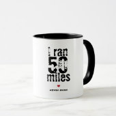 Ich lief 50 Meilen Ultramarathon Funny Running Tasse (VorderseiteRechts)