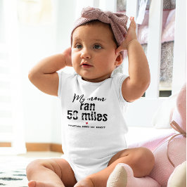 Ich lief 50 Meilen Ultramarathon Running Funny Baby Strampler