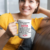 Ich lief für dich Schwester durch Feuer. Kaffeetasse