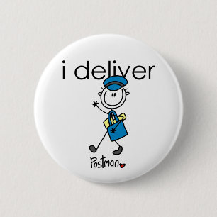 Ich Liefere Briefträger Button