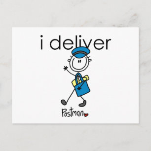 Ich Liefere Briefträger Postkarte