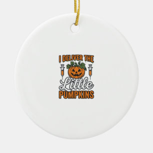 Ich liefere die kleinen Kürbisse Halloween Kranken Keramik Ornament