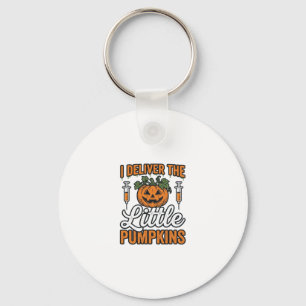 Ich liefere die kleinen Kürbisse Halloween Kranken Schlüsselanhänger