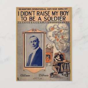 Ich ließ meinen Jungen nicht zum Soldaten werden Postkarte