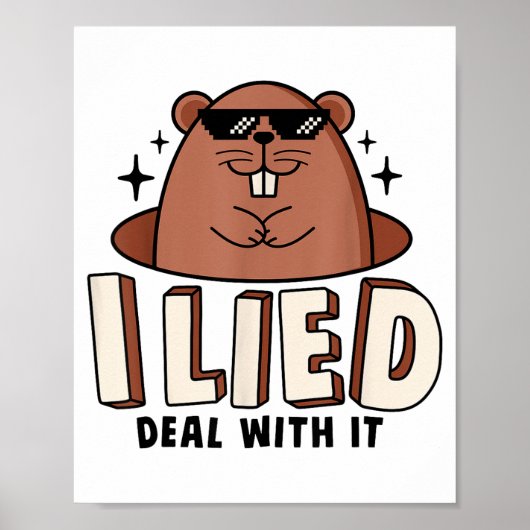Ich log, damit werde ich lustig Groundhog Day Männ Poster (Vorne)